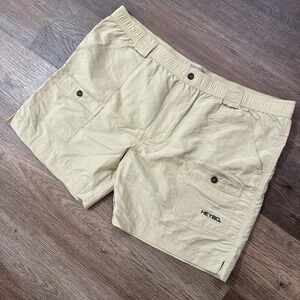 Heybo Outdoors Pastel‎ Yellow Outdoor Shorts Swim Active Men's Sz XXL Country
